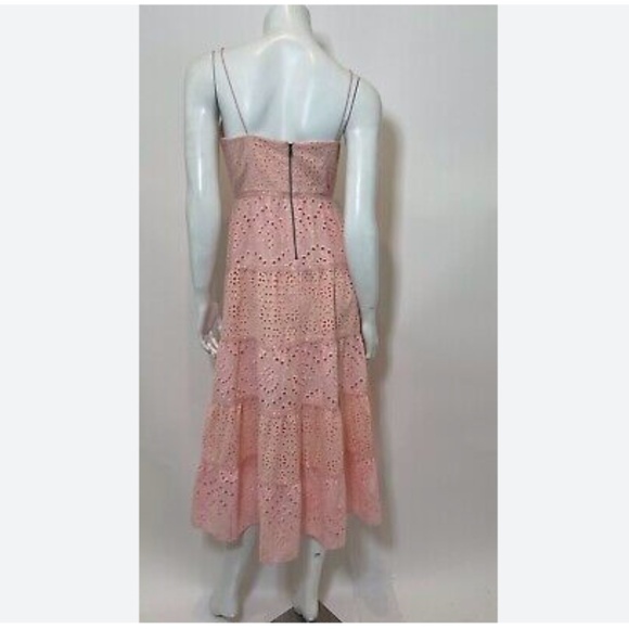 Alice and Olivia Shanti Eyelet Tiered Midi Dress - Picture 9 of 13